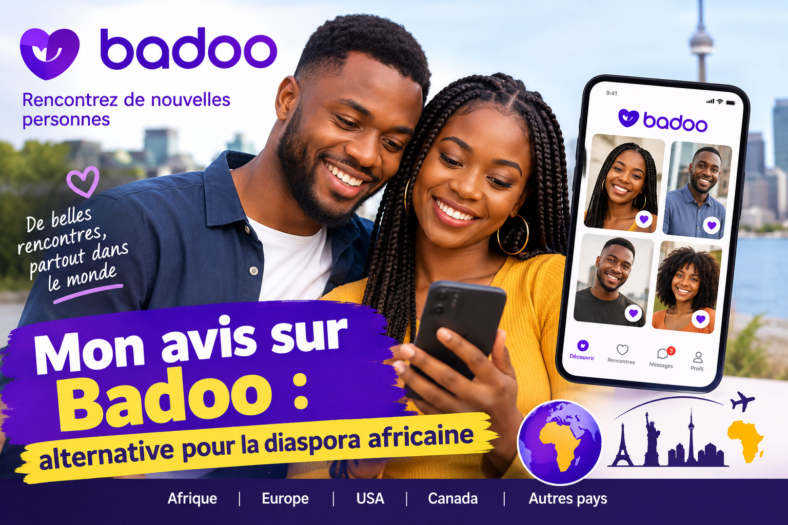 Mon avis sur Badoo : alternative pour la diaspora africaine